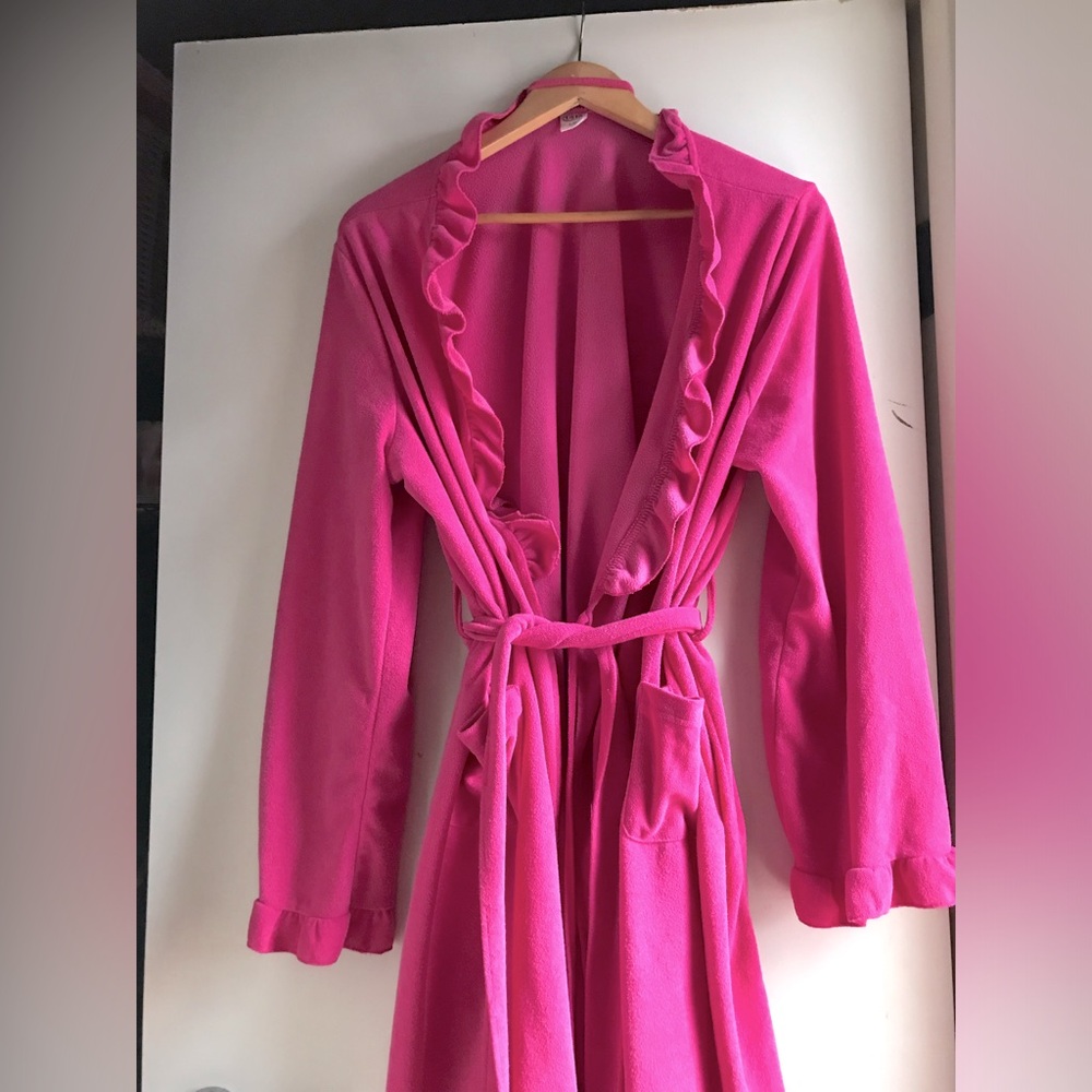 Ulta Beauty Hot Pink Ruffled Fleece Robe